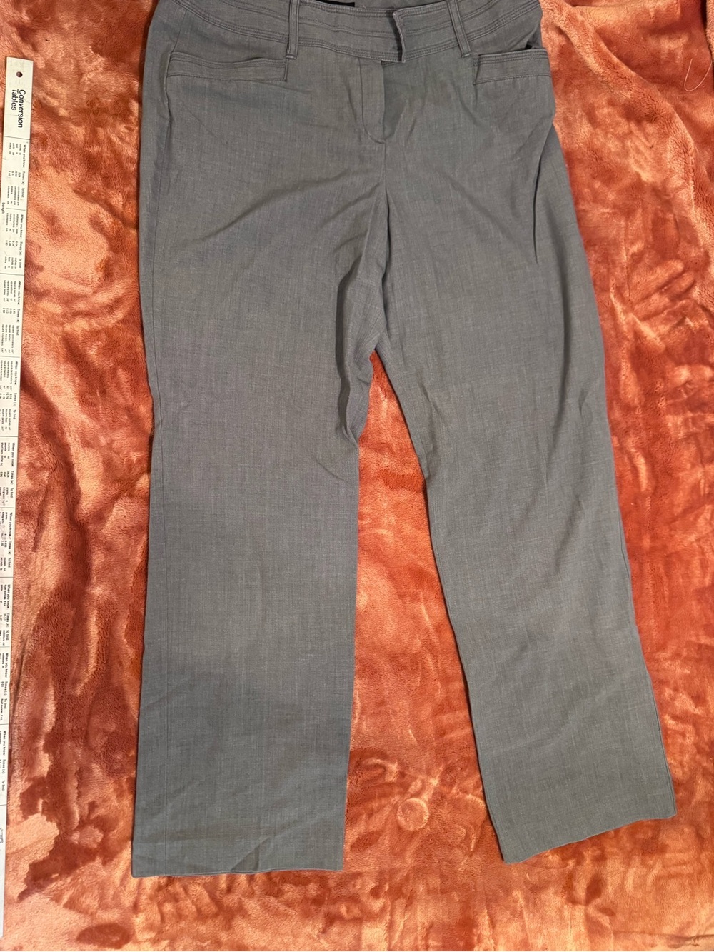 Larry Levine Straight-Leg Pants in Slate Gray